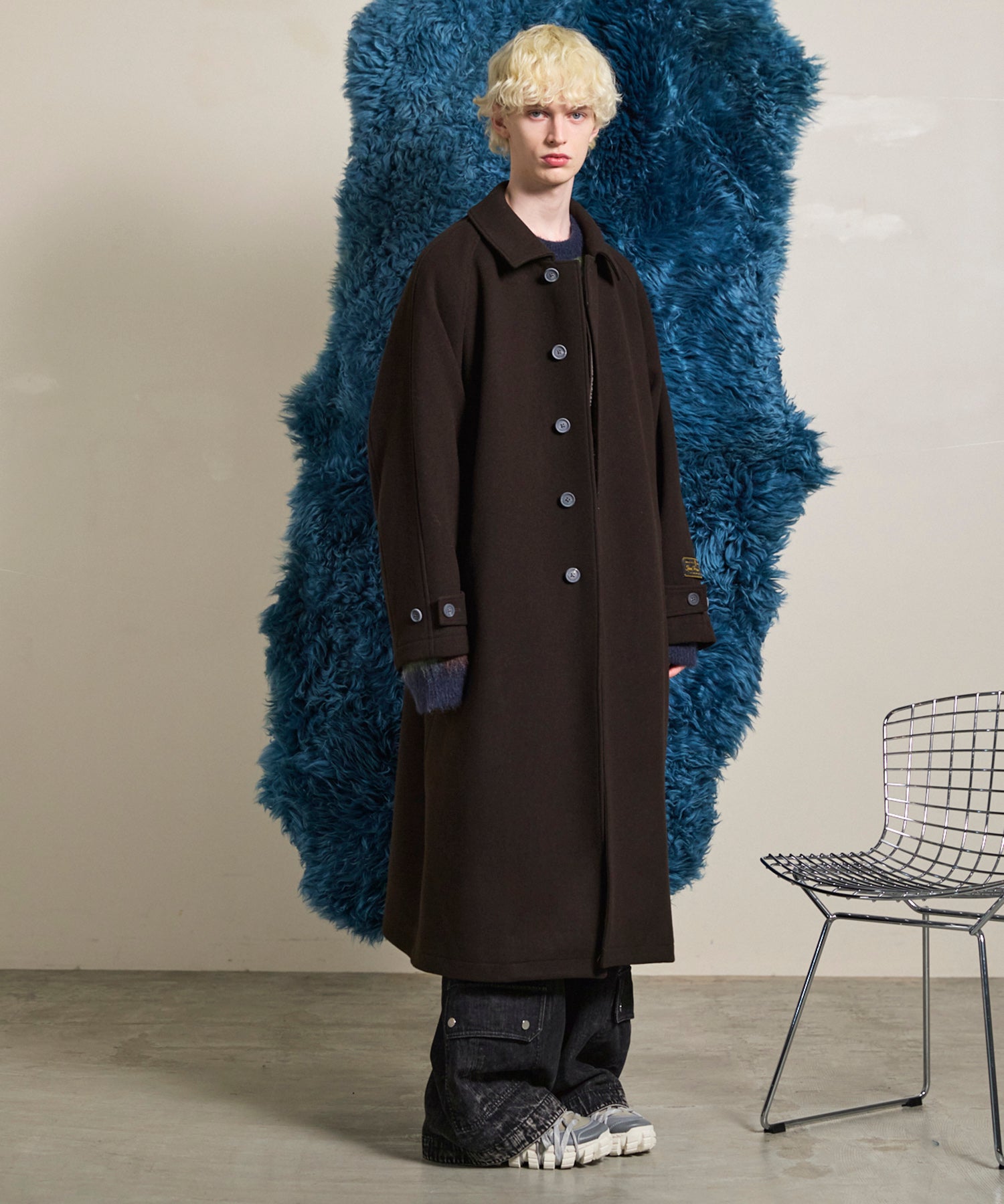 ジャケット・アウター MAISON SPECIAL Super170s Balmachan Coat Super170s Prime-Over Melton Balmachan Coat