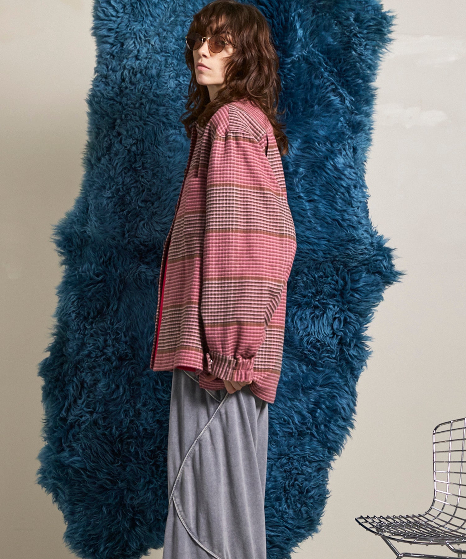 【Italian Dead Stock Fabric】Prime-Over Regular Collar Heavy-Weight Flannel Shirt