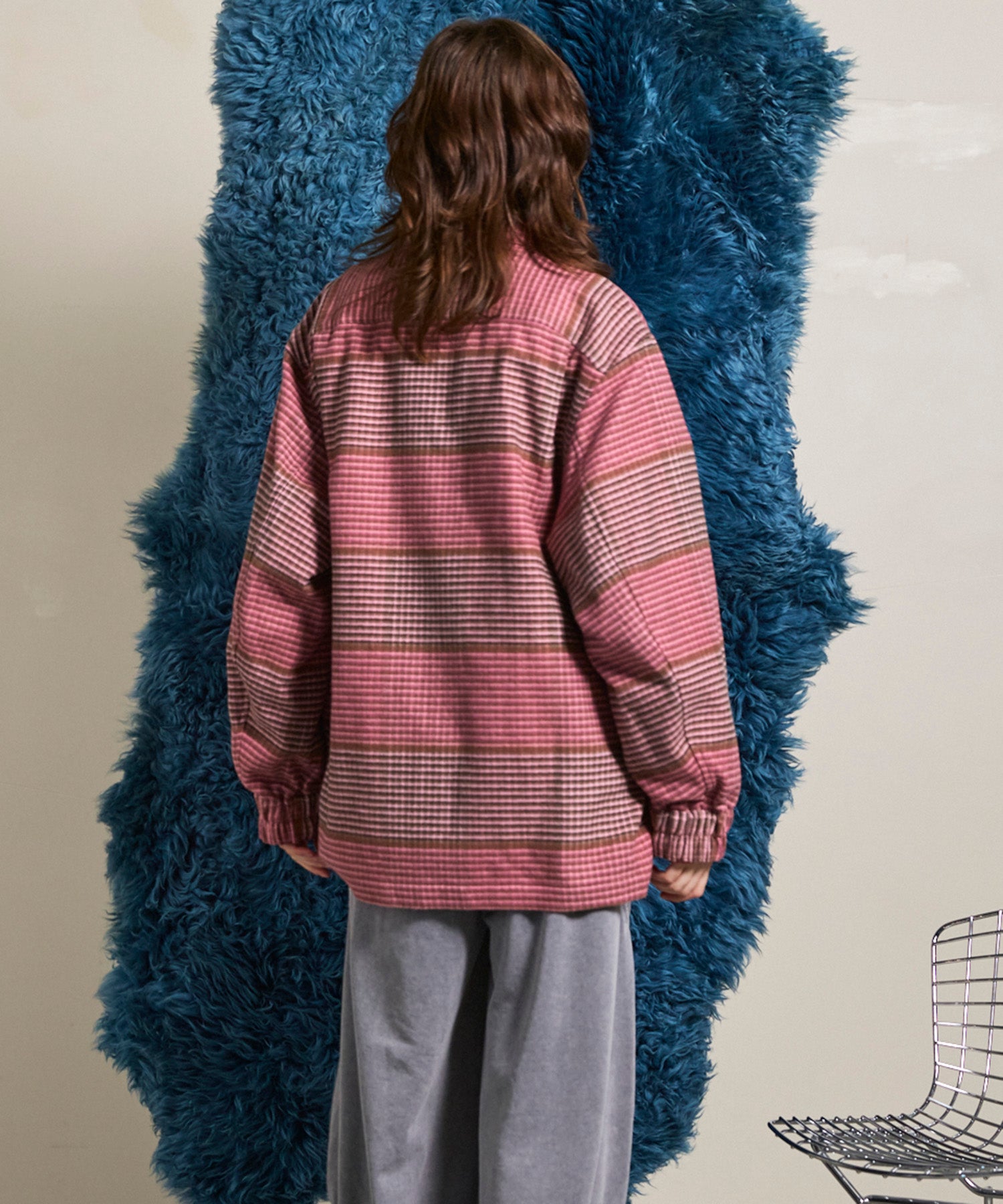 【Italian Dead Stock Fabric】Prime-Over Regular Collar Heavy-Weight Flannel Shirt