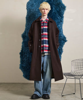 【Italian Dead Stock Fabric】Prime-Over Regular Collar Heavy-Weight Flannel Shirt