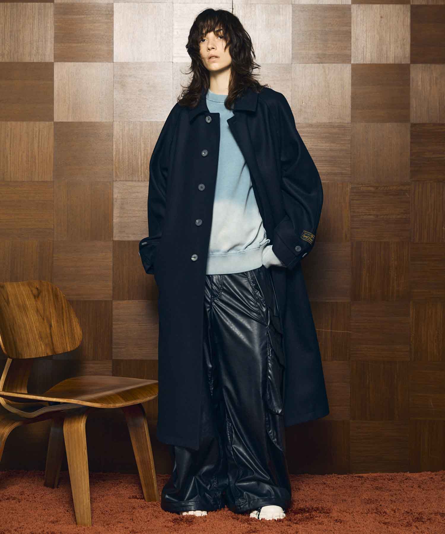 Gradation Dye Prime-Over Crew Neck Knit Pullover