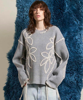 Gradation Short Length Prime-Over V-Neck Knit Pullover