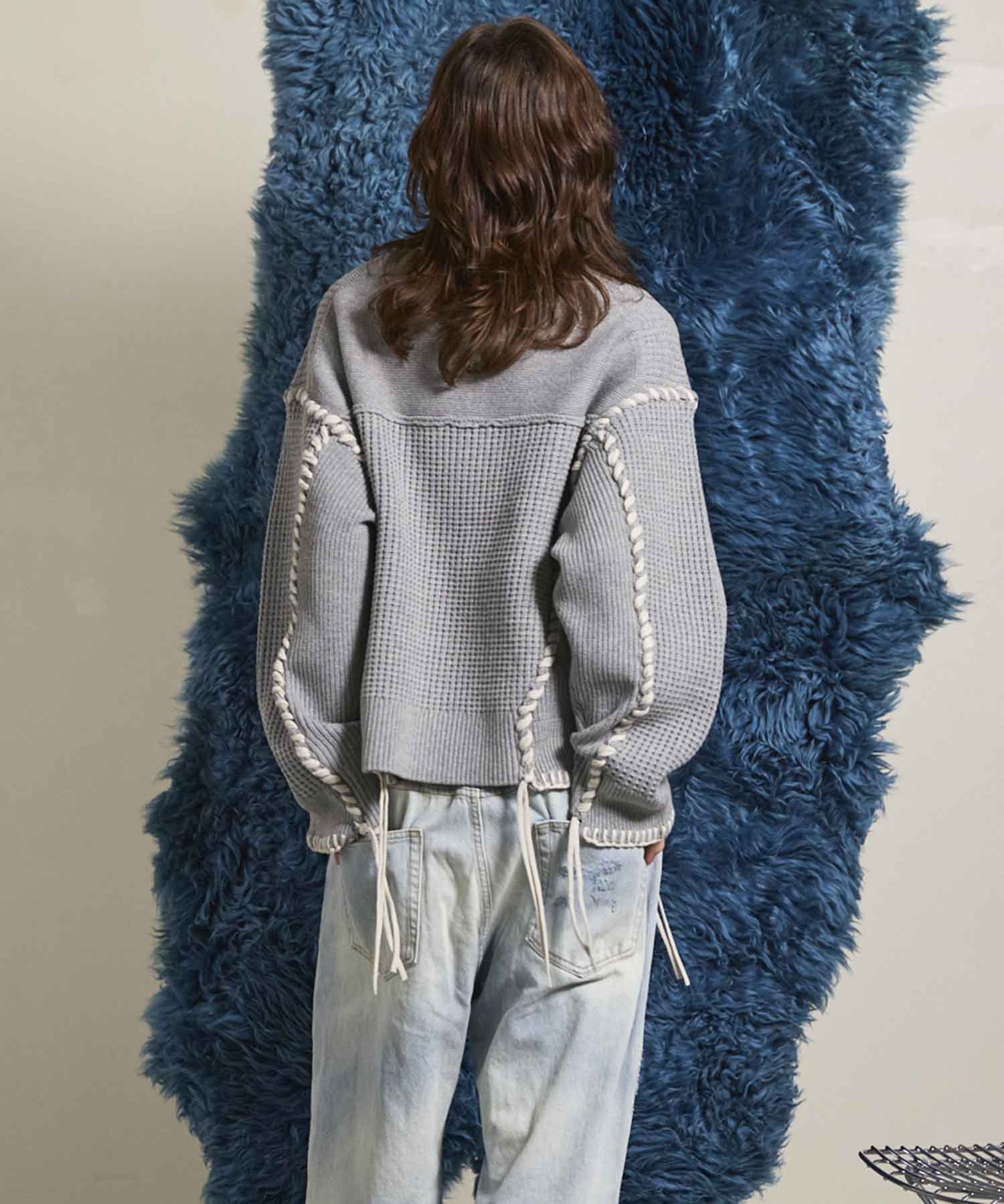 Gradation Short Length Prime-Over V-Neck Knit Pullover