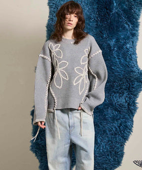 Gradation Short Length Prime-Over V-Neck Knit Pullover