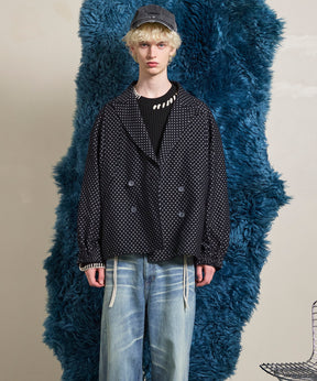 【Italian Dead Stock Fabric】Prime-Over Curved Pocket Jacket