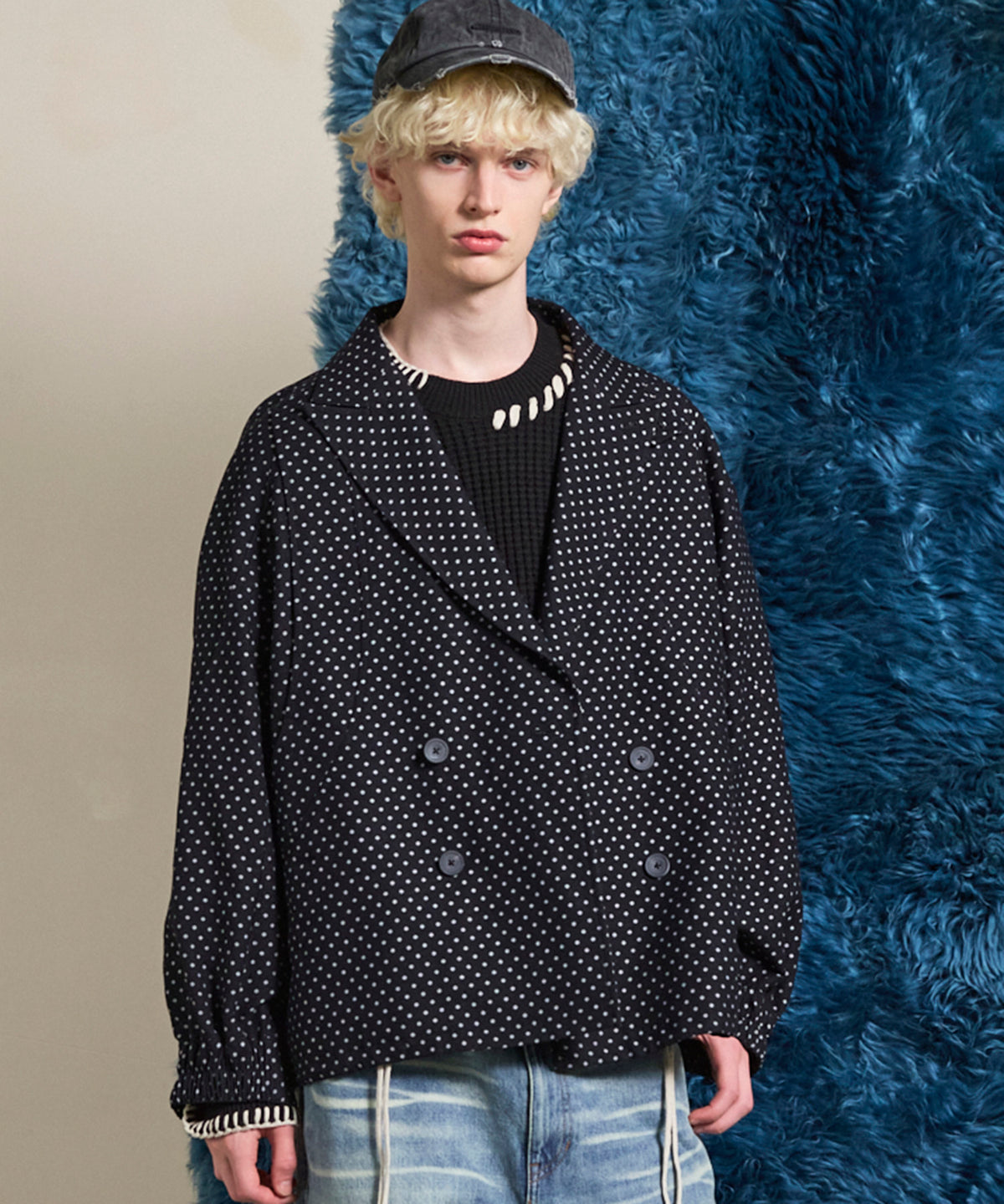 【Italian Dead Stock Fabric】Prime-Over Curved Pocket Jacket