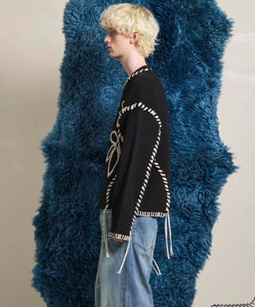 Gradation Short Length Prime-Over V-Neck Knit Pullover