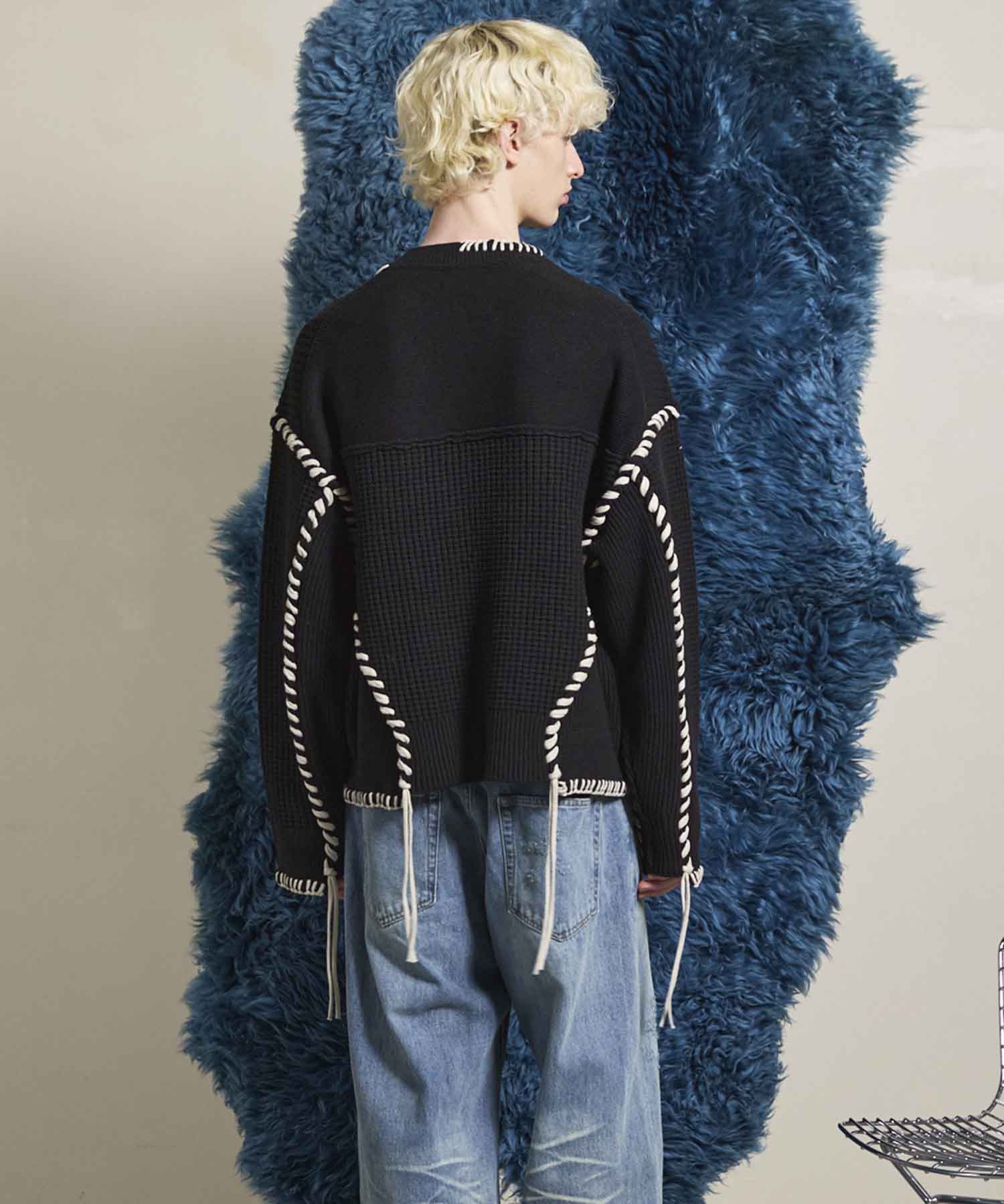 Gradation Short Length Prime-Over V-Neck Knit Pullover