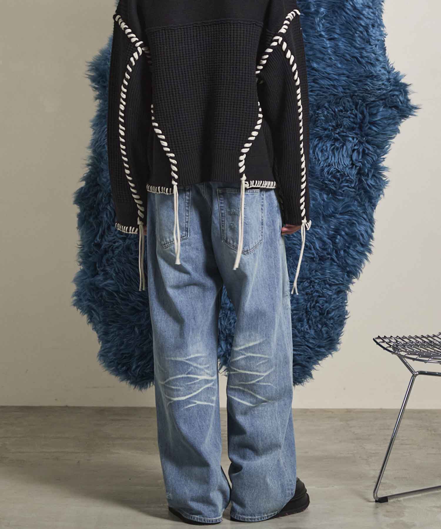 10.5oz Wide Straight Denim Pants