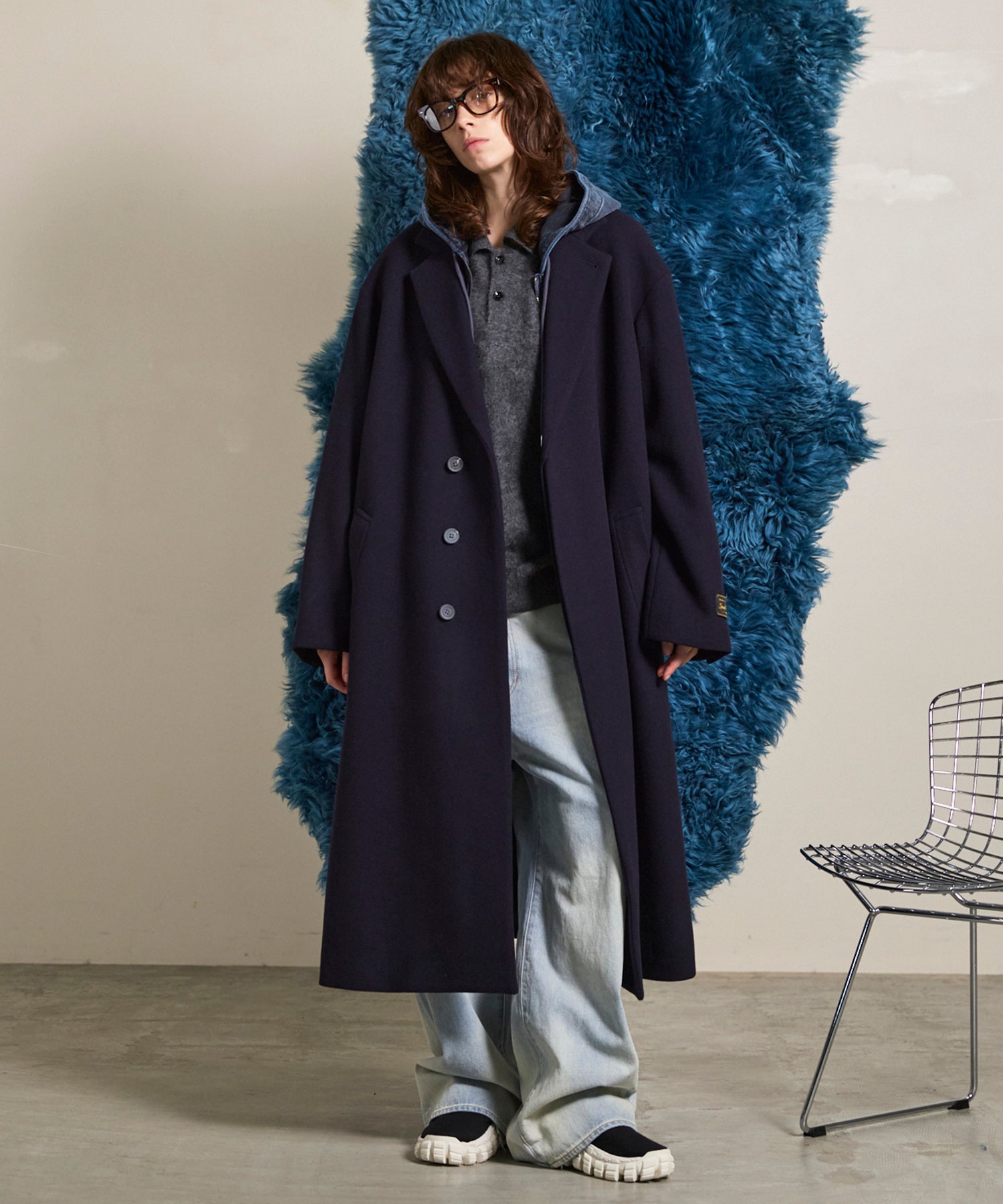 Super170s Prime-Over Melton Chesterfield Coat