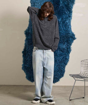 Gradation Short Length Prime-Over V-Neck Knit Pullover