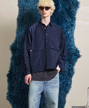 Prime-Over Raglan Sleeve Pocket Shirts Blouson