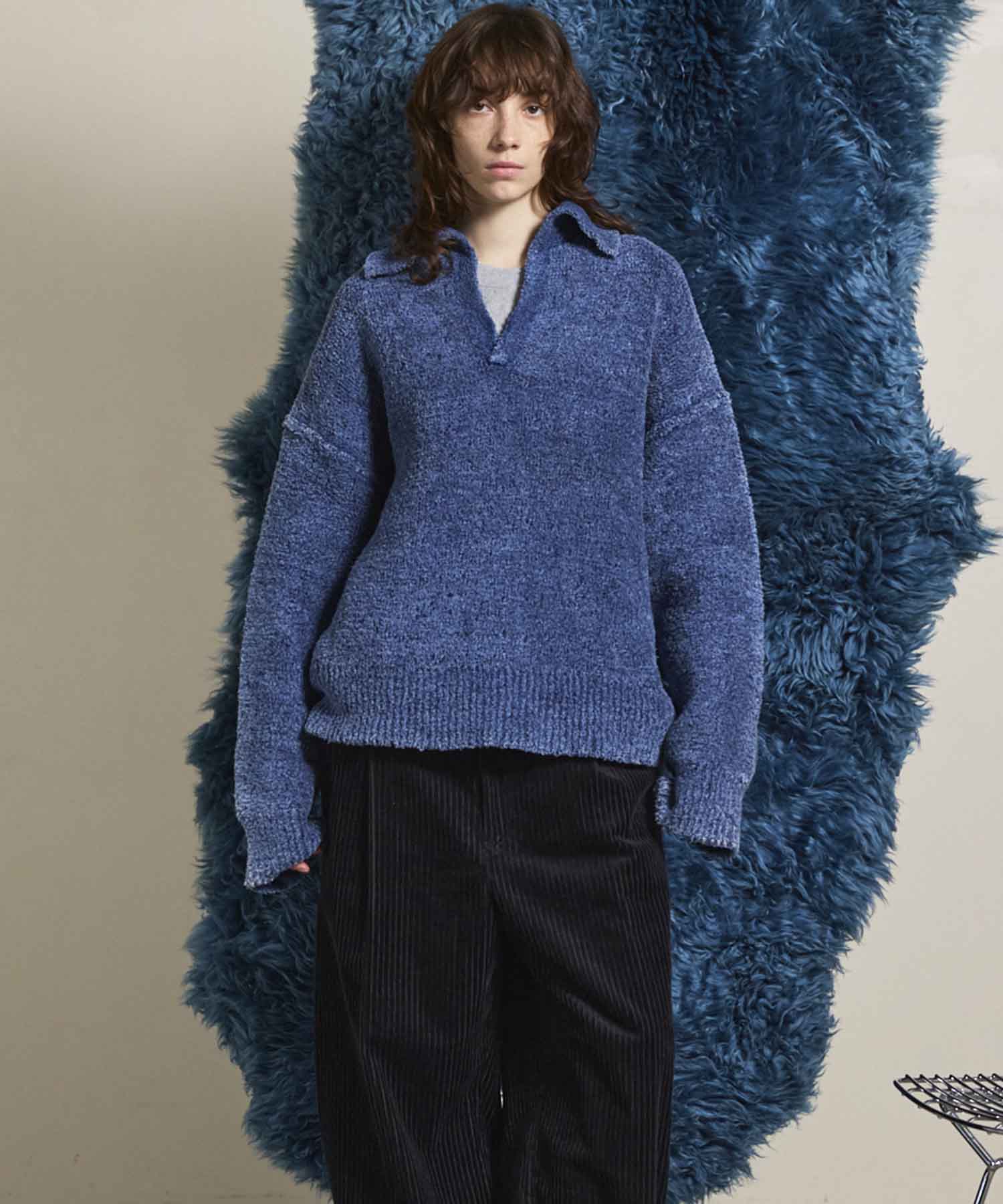 Gradation Short Length Prime-Over V-Neck Knit Pullover