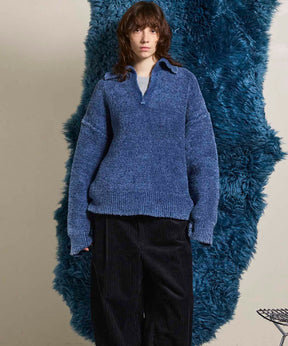 Gradation Short Length Prime-Over V-Neck Knit Pullover