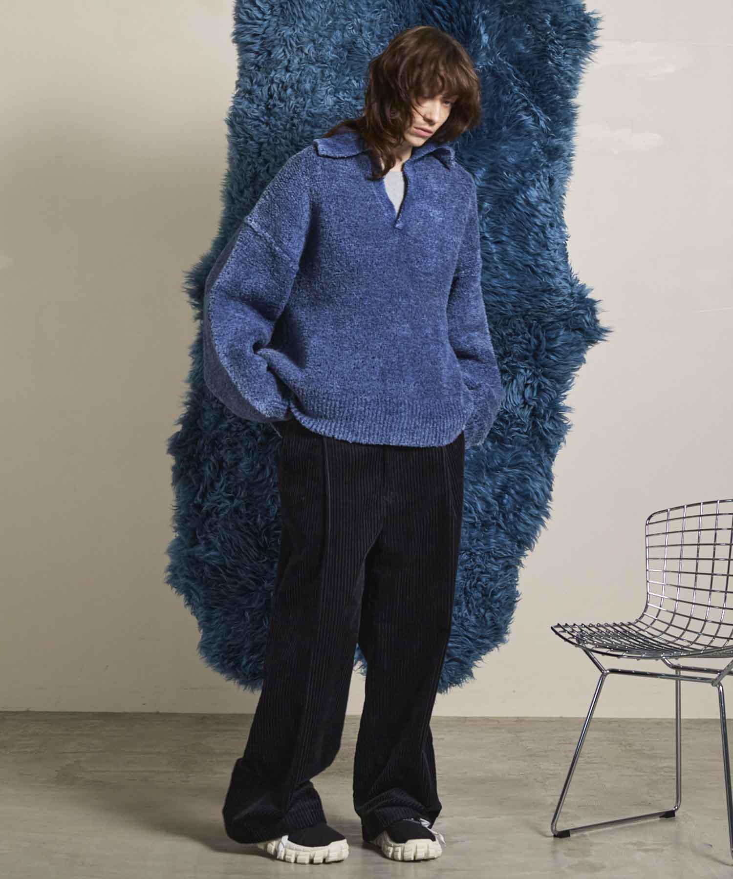 Gradation Short Length Prime-Over V-Neck Knit Pullover