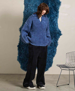 Gradation Short Length Prime-Over V-Neck Knit Pullover