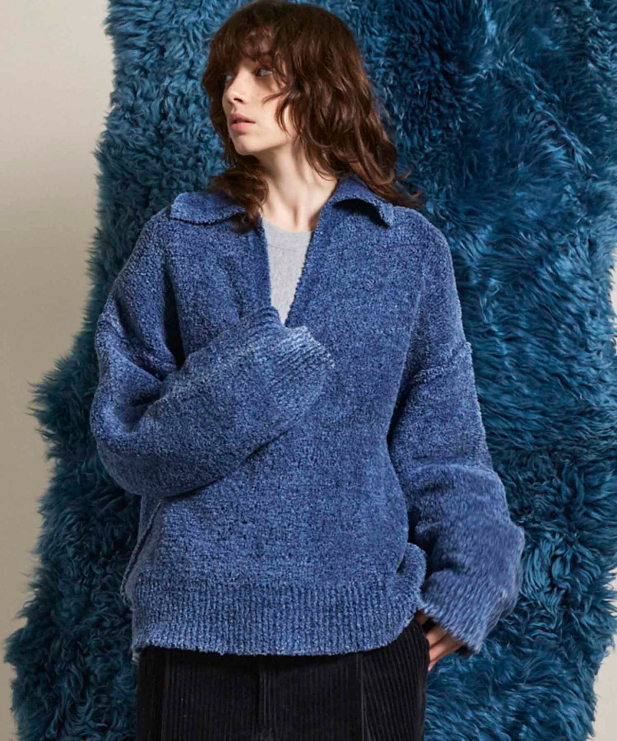 Fade Yarn Prime-Over Skipper Knit