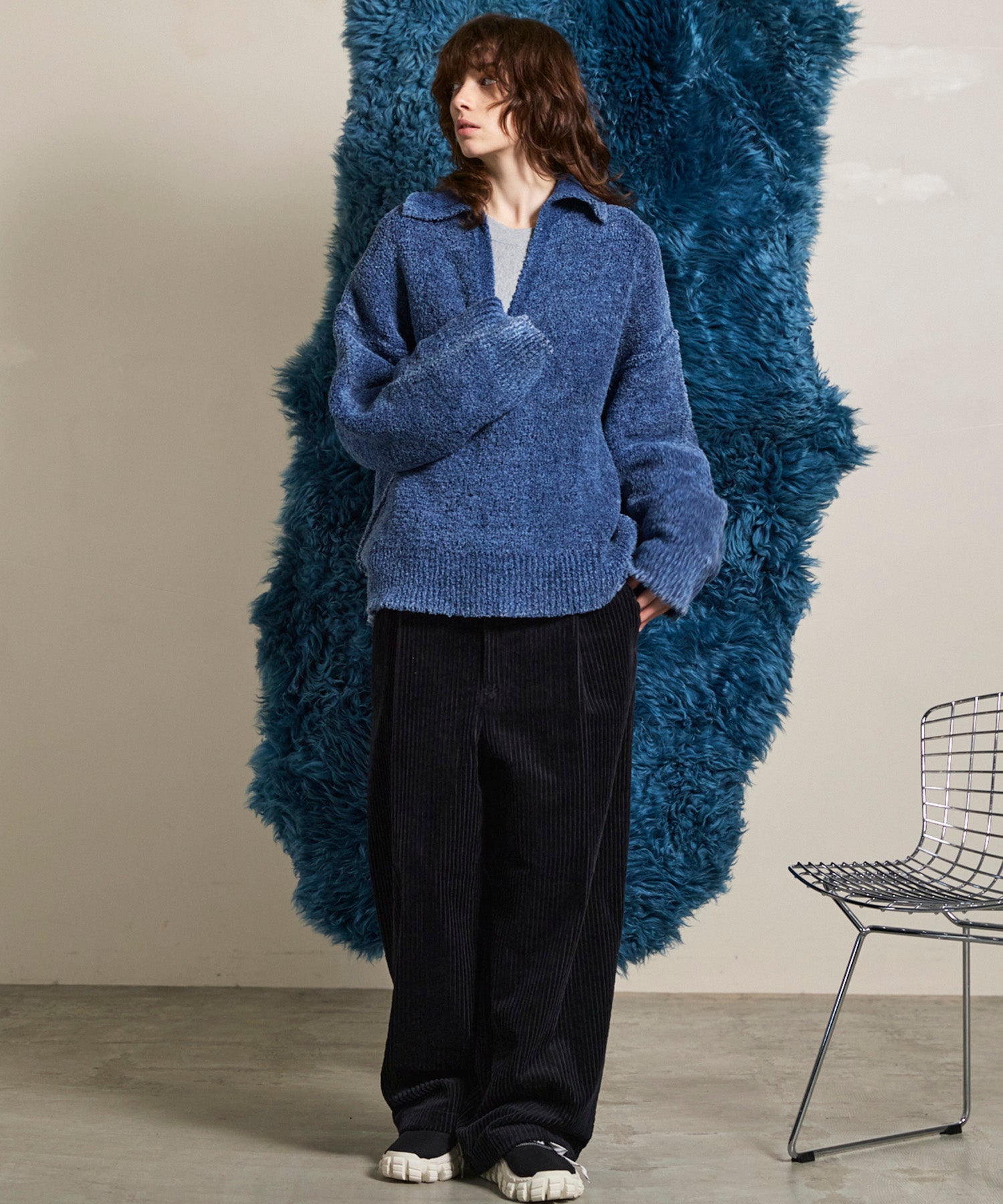 Wide-Wale Corduroy One-Tuck Pants