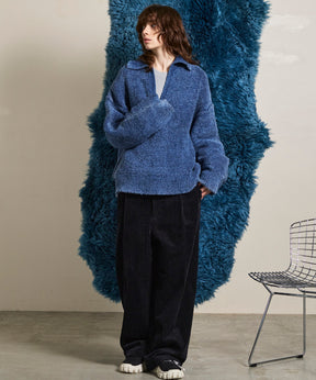 Wide-Wale Corduroy One-Tuck Pants