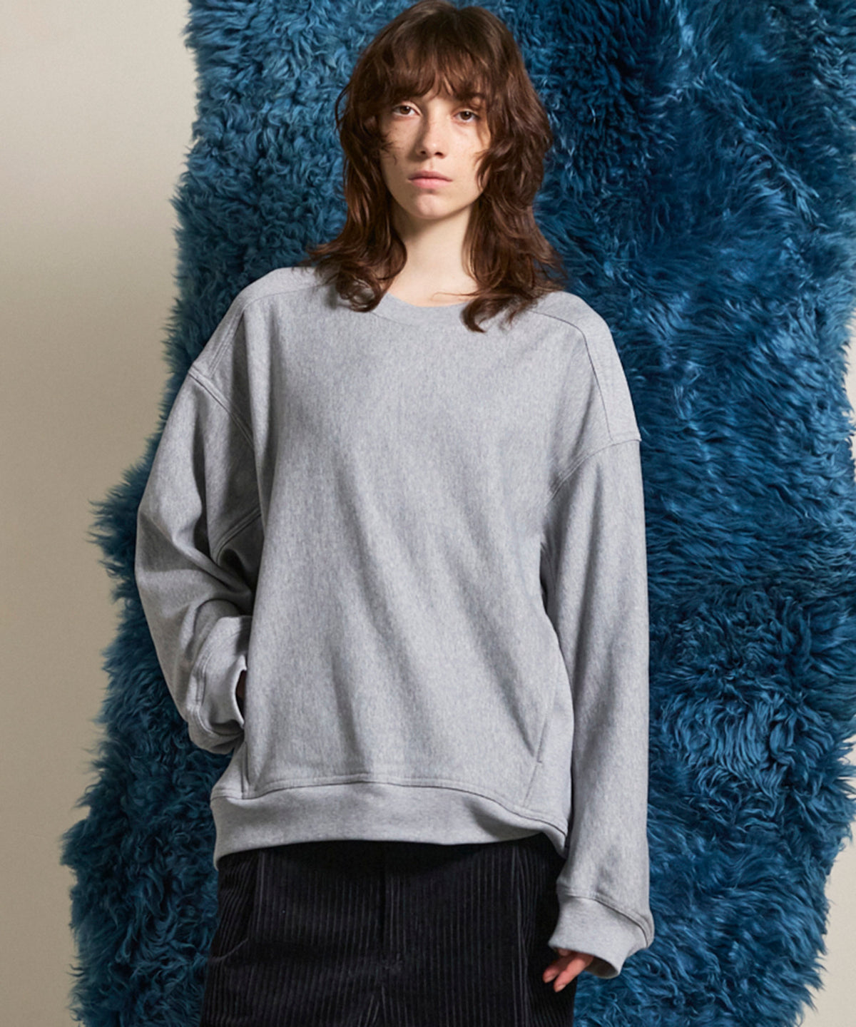 Prime-Over Crew Neck Pullover Sweatshirt