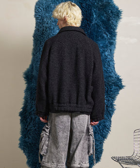 【Italian Dead Stock Fabric】Prime-Over Curved Pocket Blouson