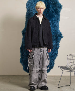 【Italian Dead Stock Fabric】Prime-Over Curved Pocket Blouson