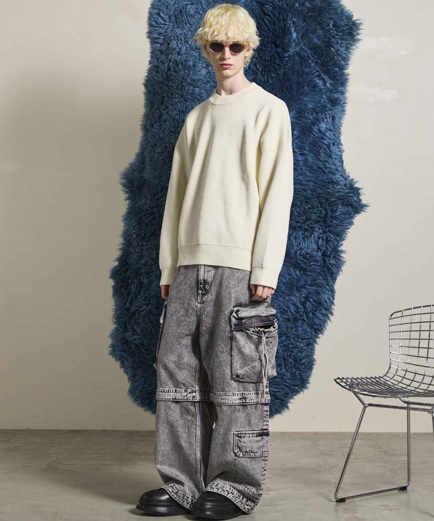 Big Pocket 2way Buggy Denim Cargo Pants