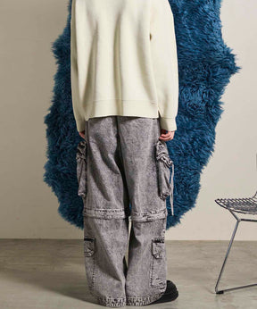 Big Pocket 2way Buggy Denim Cargo Pants