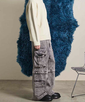 Big Pocket 2way Buggy Denim Cargo Pants