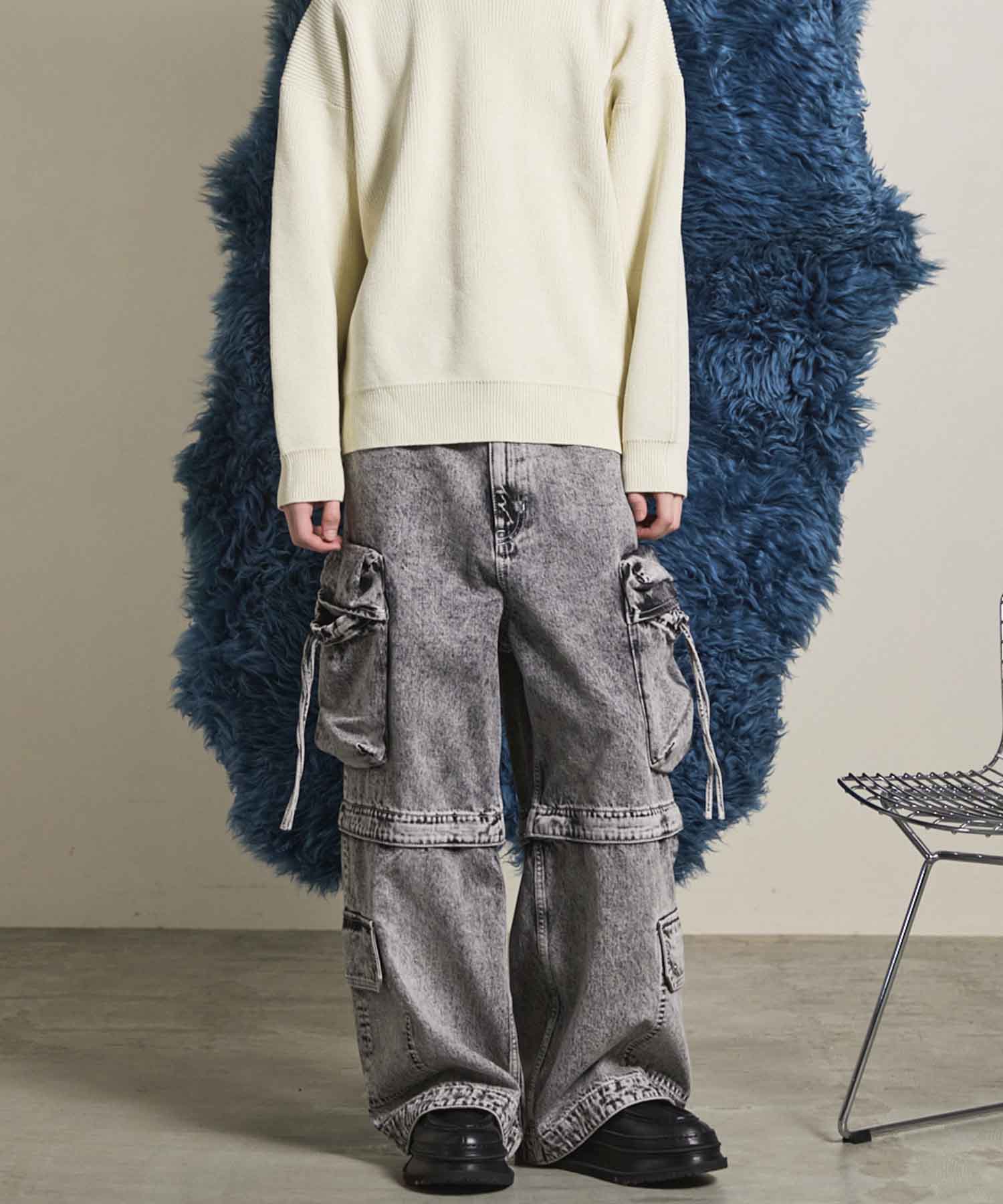 「MAISON SPECIAL」 バギーデニムカーゴパンツ Big Pocket 2WAY Buggy Denim Cargo Pants