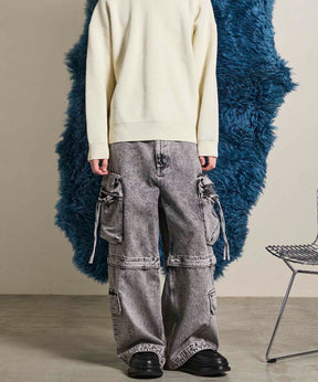 Big Pocket 2way Buggy Denim Cargo Pants