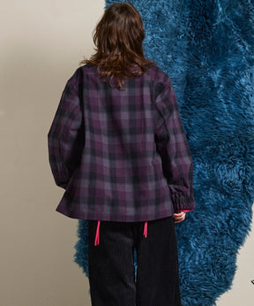 【Italian Dead Stock Fabric】Prime-Over Regular Collar Heavy-Weight Flannel Shirt