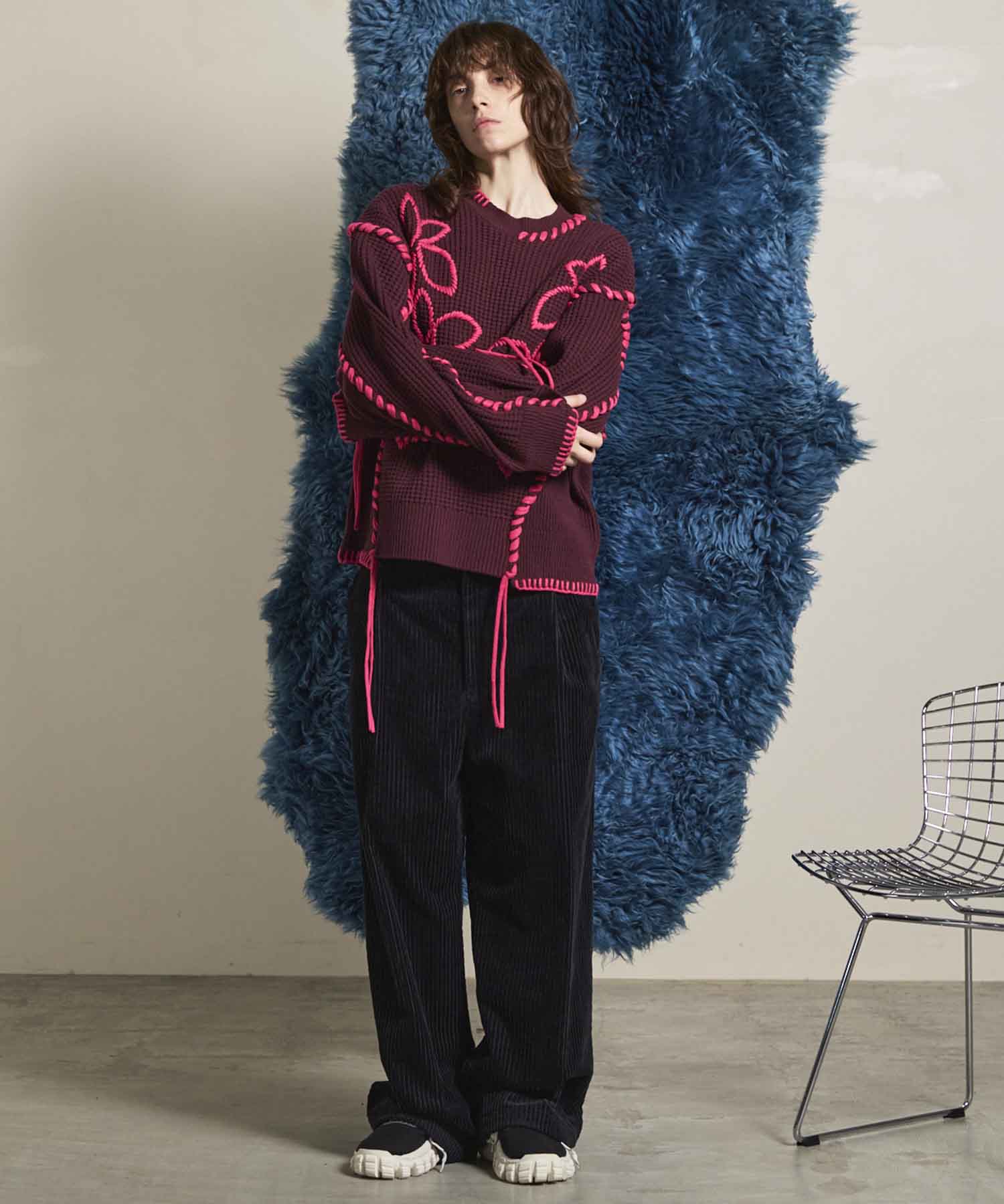 Gradation Short Length Prime-Over V-Neck Knit Pullover