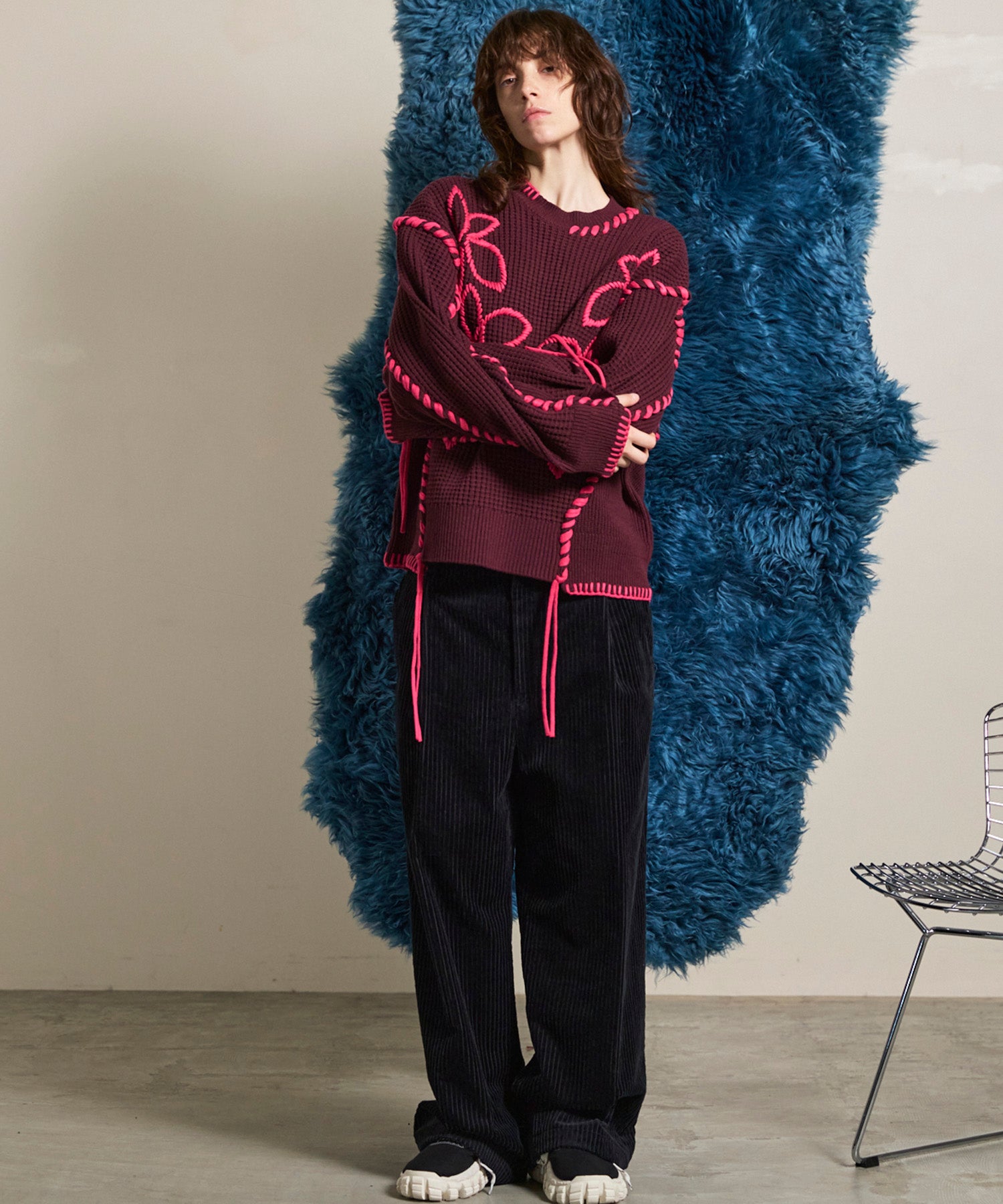 Wide-Wale Corduroy One-Tuck Pants