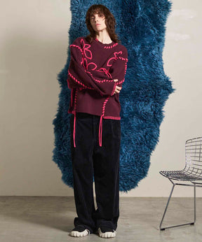 Gradation Short Length Prime-Over V-Neck Knit Pullover