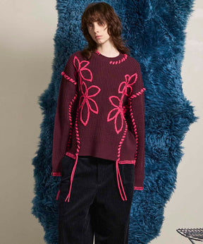 Gradation Short Length Prime-Over V-Neck Knit Pullover