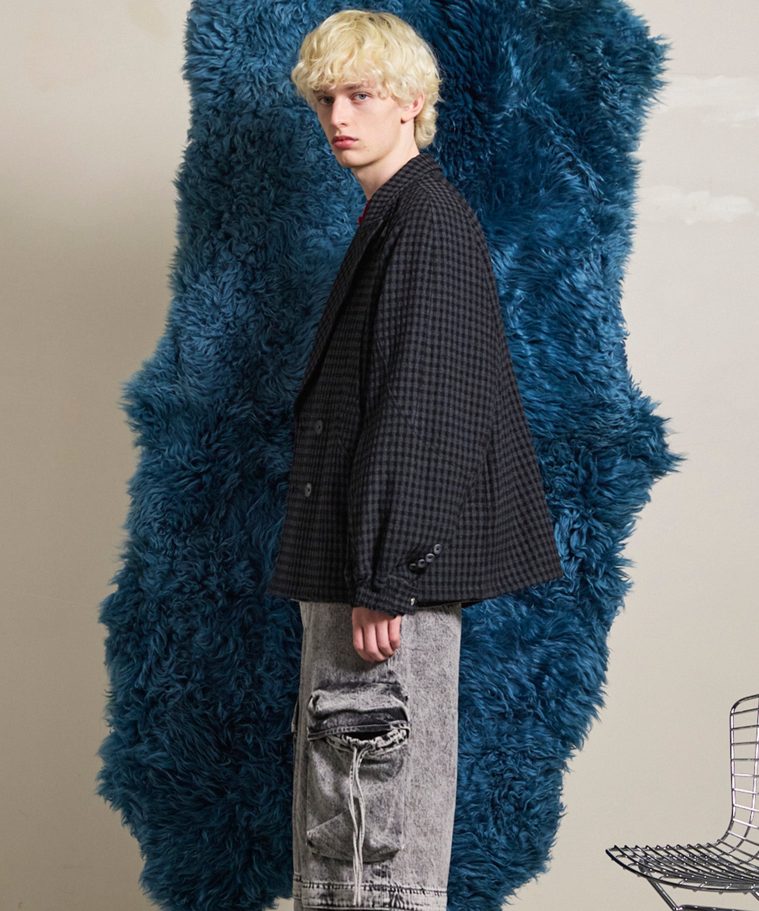 【Italian Dead Stock Fabric】Prime-Over Curved Pocket Jacket