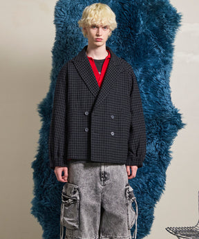 【Italian Dead Stock Fabric】Prime-Over Curved Pocket Jacket