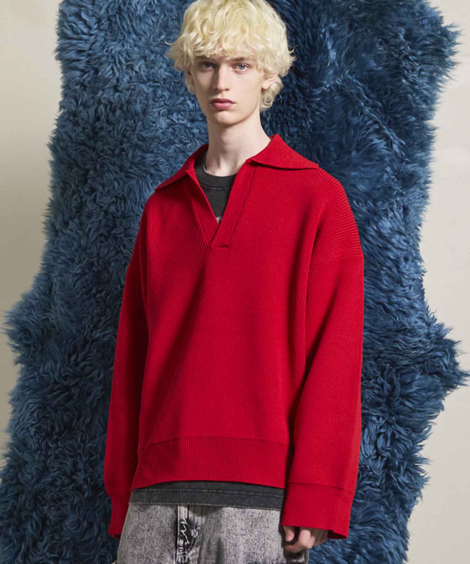 Gradation Short Length Prime-Over V-Neck Knit Pullover