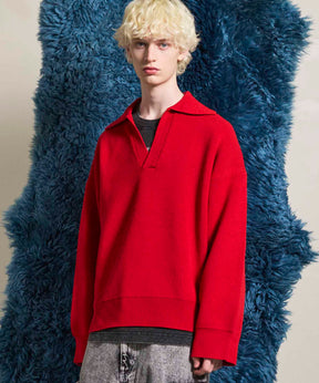 Gradation Short Length Prime-Over V-Neck Knit Pullover