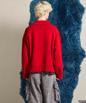 Gradation Short Length Prime-Over V-Neck Knit Pullover