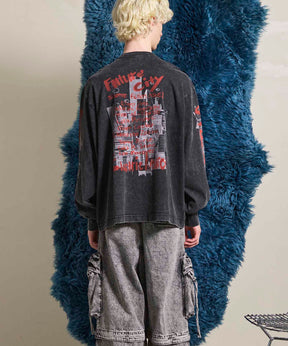 Artist Graphical Embroidery Prime-Over Crew Neck Long Sleeve T-Shirt