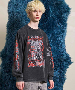 Artist Graphical Embroidery Prime-Over Crew Neck Long Sleeve T-Shirt