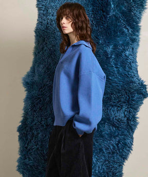 Gradation Short Length Prime-Over V-Neck Knit Pullover