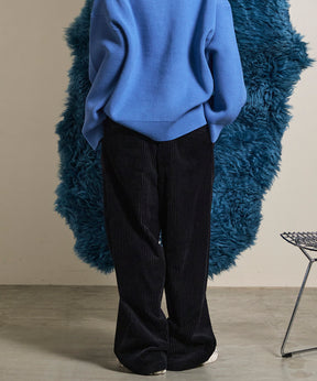 Wide-Wale Corduroy One-Tuck Pants