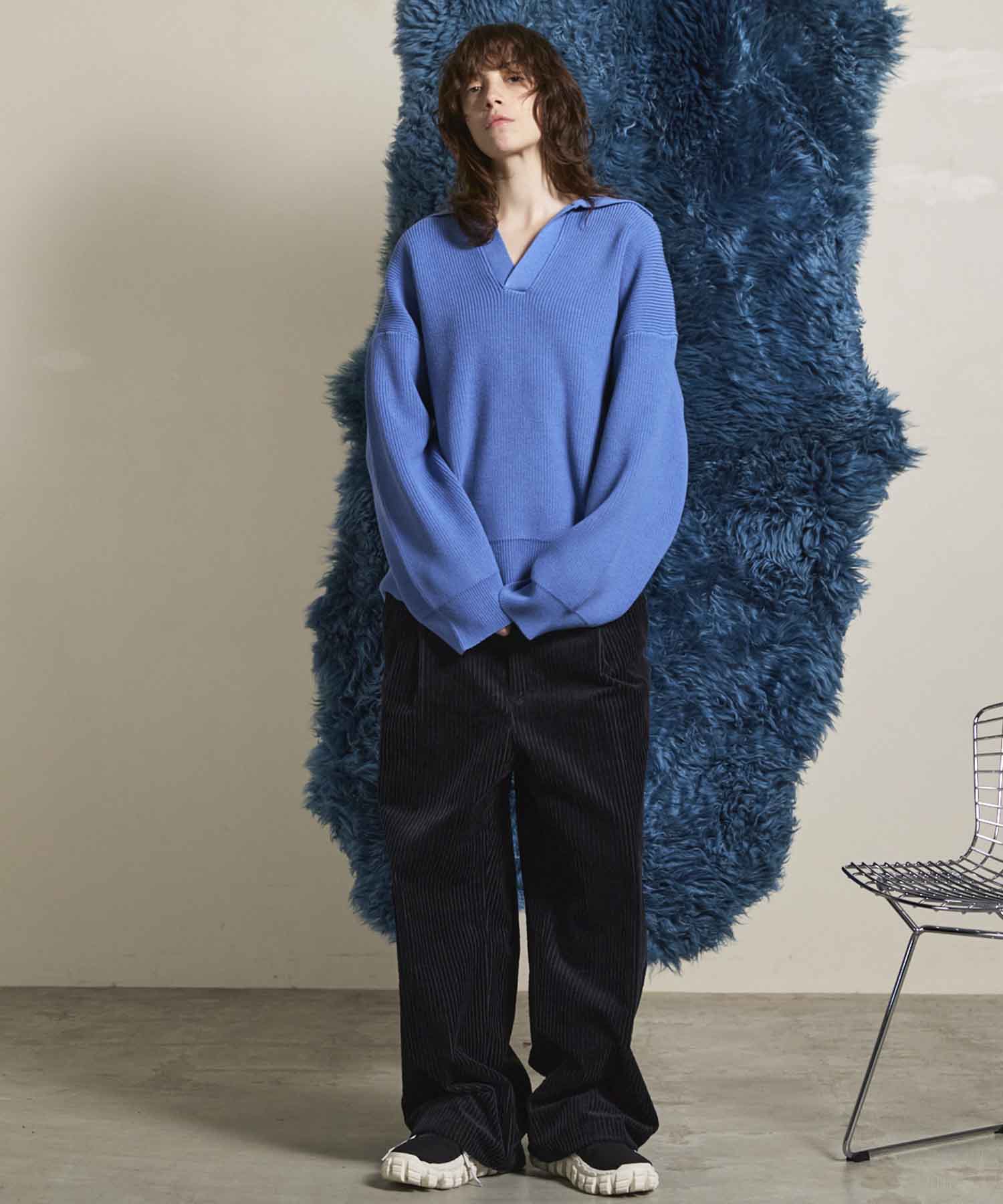 Gradation Short Length Prime-Over V-Neck Knit Pullover