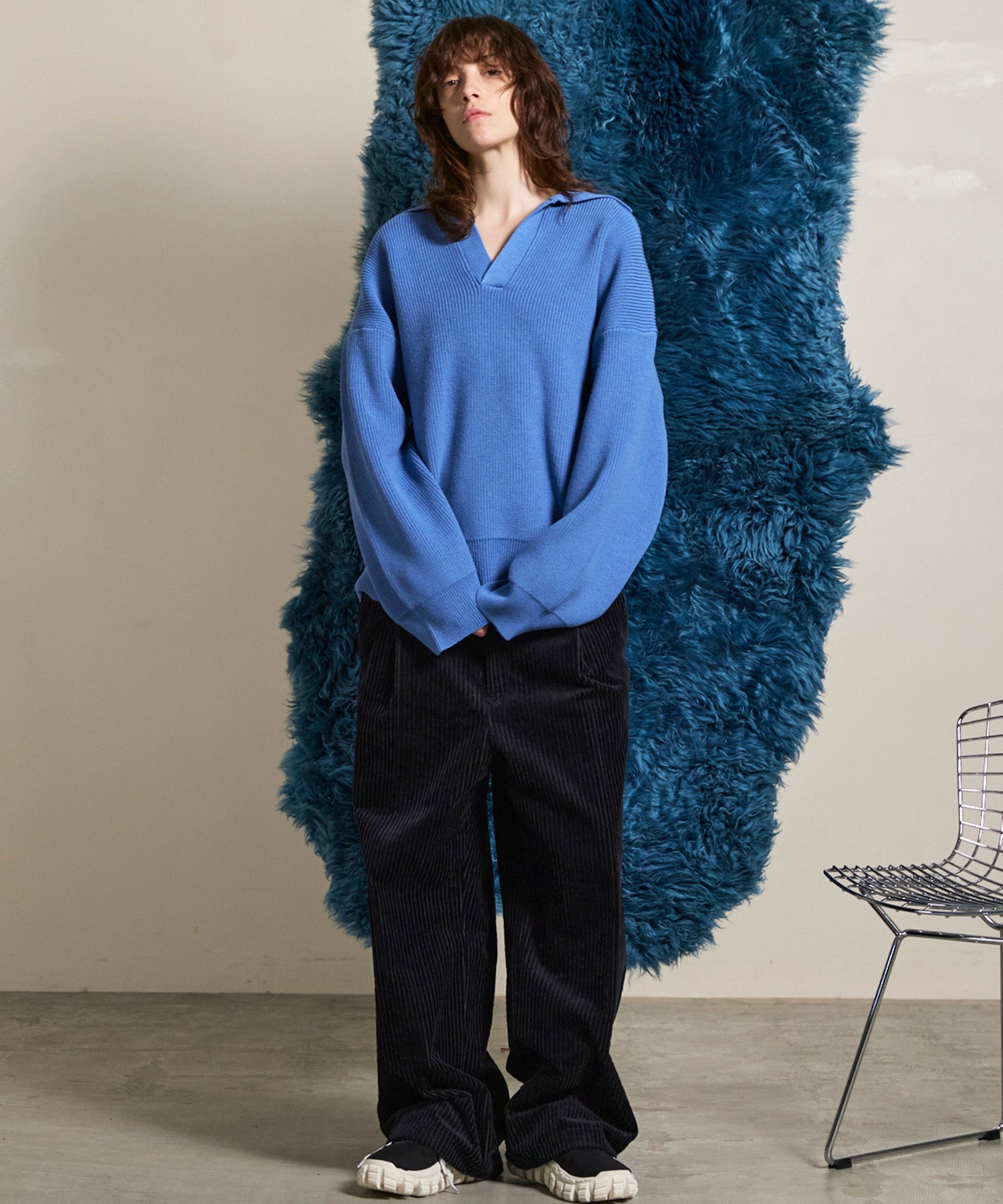 Wide-Wale Corduroy One-Tuck Pants