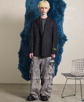 Big Pocket 2way Buggy Denim Cargo Pants