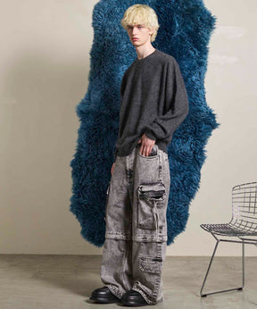 Big Pocket 2way Buggy Denim Cargo Pants