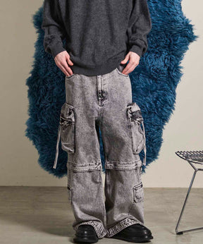 Big Pocket 2way Buggy Denim Cargo Pants